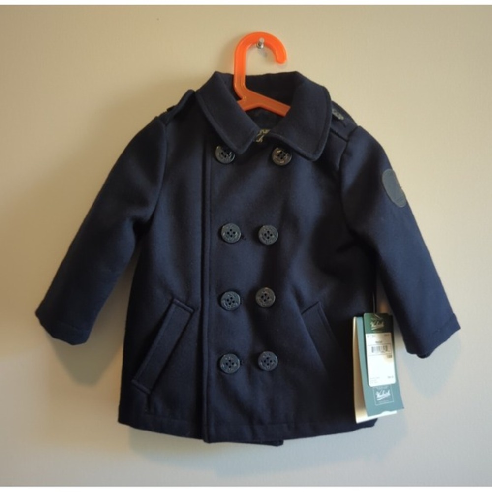 Woolrich New Kids Size 18 Mo Boys Girls Navy‎ Blue All-Weather Winter Peacoat